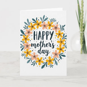 Tarjeta del Día de la Madre con Asterisco Dorado