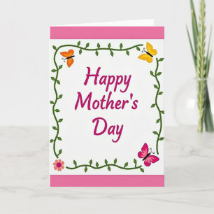 Tarjeta del Día de la Madre con Borde de Enredader