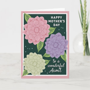 Tarjeta del Día de la Madre con Borde Rosado