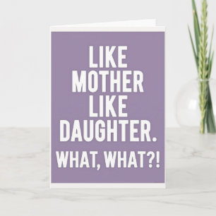 Tarjeta del Día de la Madre con broma de hijas