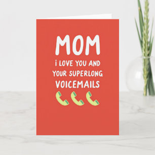 Tarjeta del Día de la Madre con buzón de voz