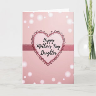 Tarjeta del Día de la Madre con Cinta de Rosa
