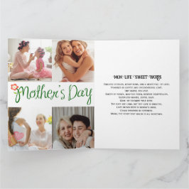 Tarjeta del Día de la Madre con Collage de Fotos '