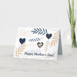 Tarjeta del día de la madre con corazón