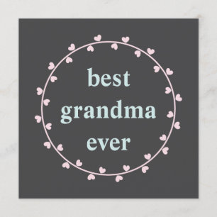 Tarjeta del día de la madre con corazones rosados