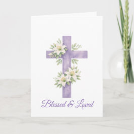 Tarjeta del Día de la Madre con Cruz de Pascua Flo