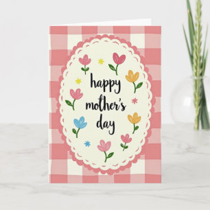 Tarjeta del Día de la Madre con Cuadro Floral