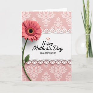 Tarjeta del Día de la Madre con Damasco Rosa