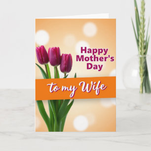 Tarjeta del Día de la Madre con desenfoque de melo