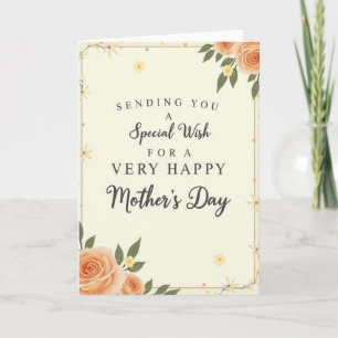 Tarjeta del Día de la Madre con Deseo Especial Flo