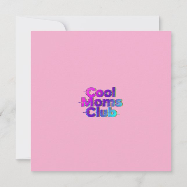 Tarjeta del Día de la Madre con efecto neon del Co (Anverso)