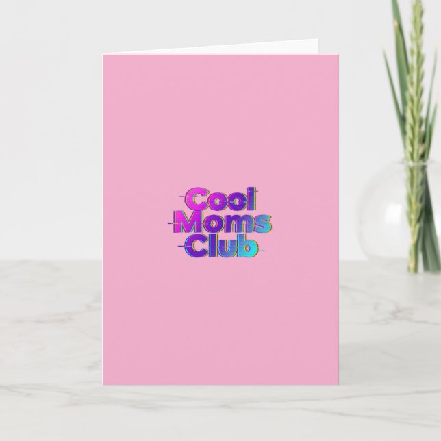 Tarjeta del Día de la Madre con efecto neon del Co (Anverso)