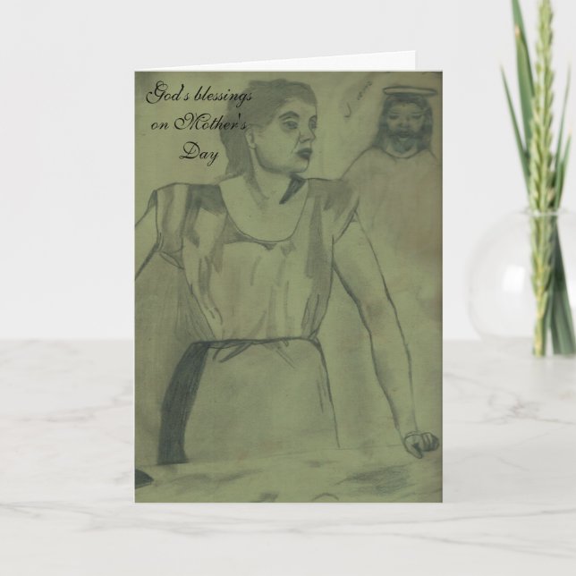 TARJETA DEL DÍA DE LA MADRE CON EL SEÑOR CON MAMÁ (Anverso)