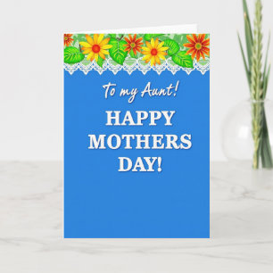Tarjeta del Día de la Madre con encaje