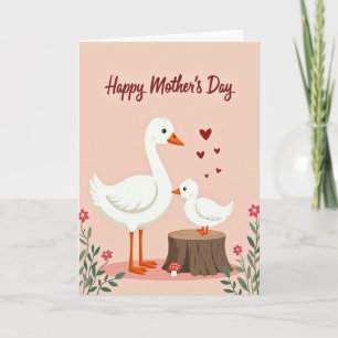 Tarjeta del Día de la Madre con Escena Floral