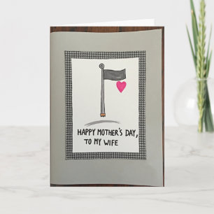 Tarjeta del Día de la Madre con estampado de dient
