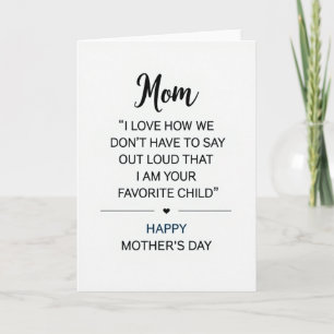 Tarjeta del Día de la Madre con Estampado de Rayas