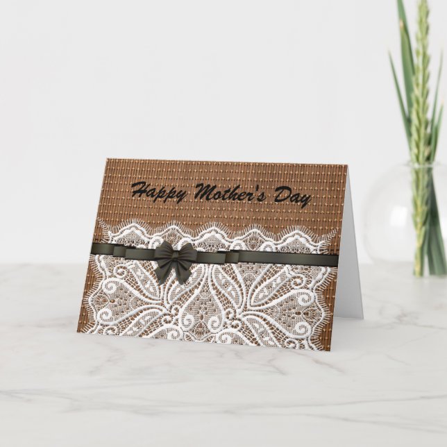Tarjeta del día de la madre con estilo de campo de (Anverso)
