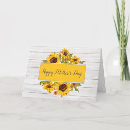 Tarjeta del Día de la Madre con Flor de girasol de