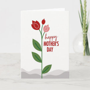 Tarjeta del Día de la Madre con Flor de Lunares