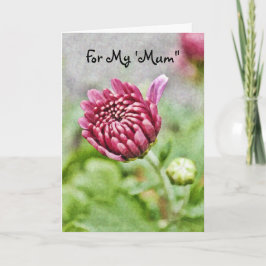 Tarjeta del Día de la Madre con Flor de Mum