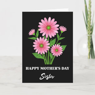 Tarjeta del Día de la Madre con Flor Rosa