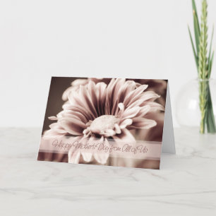 Tarjeta del Día de la Madre con Flor Rosa de Herma