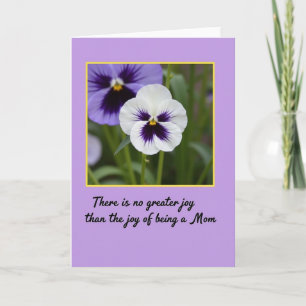 Tarjeta del Día de la Madre con Flor Violeta