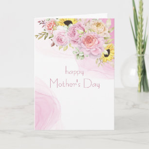 Tarjeta del Día de la Madre con Floral Acuarela Im