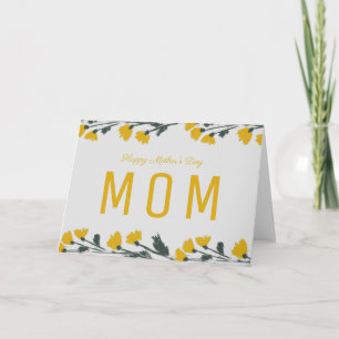 Tarjeta del Día de la Madre con Floral Silvestre D
