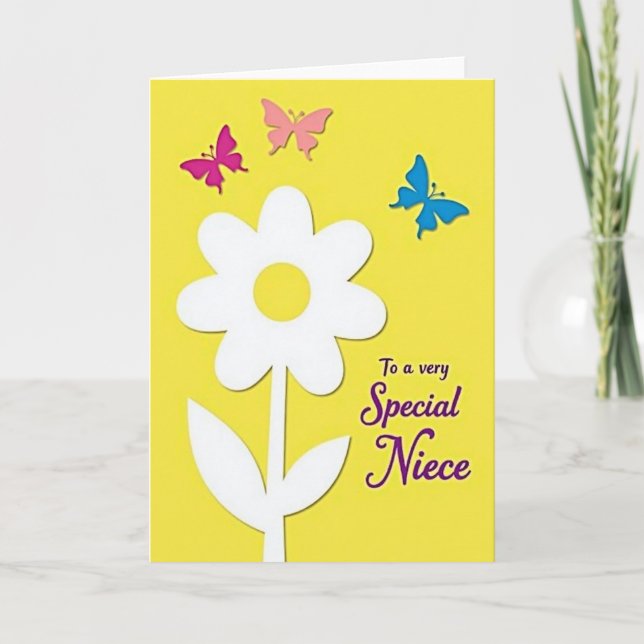 Tarjeta del Día de la Madre con flores amarillas (Anverso)