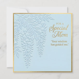 Tarjeta del Día de la Madre con flores en relieve