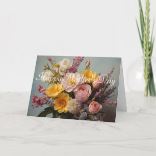 Tarjeta del Día de la Madre con Flores Hermosas
