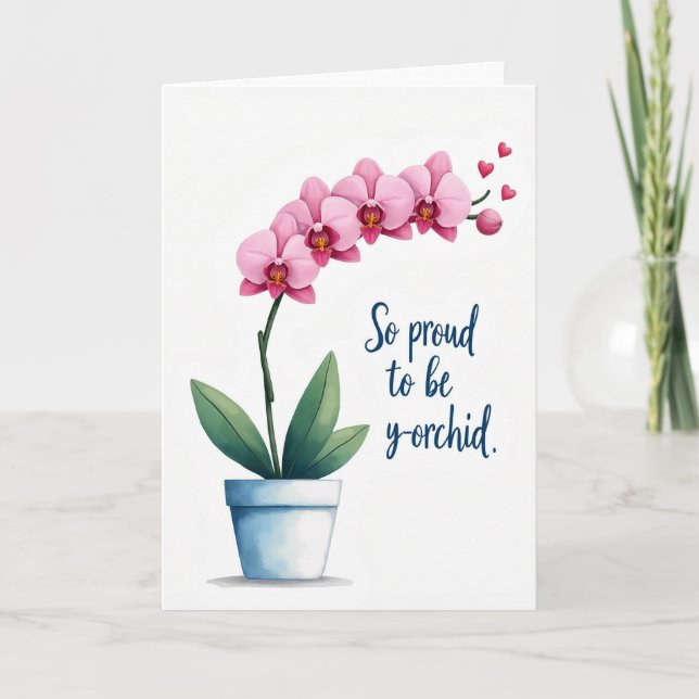 Tarjeta del Día de la Madre con Flores Rosadas (Anverso)