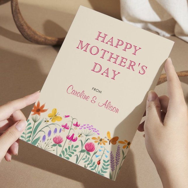 Tarjeta del Día de la Madre con flores silvestres  (Subido por el creador)