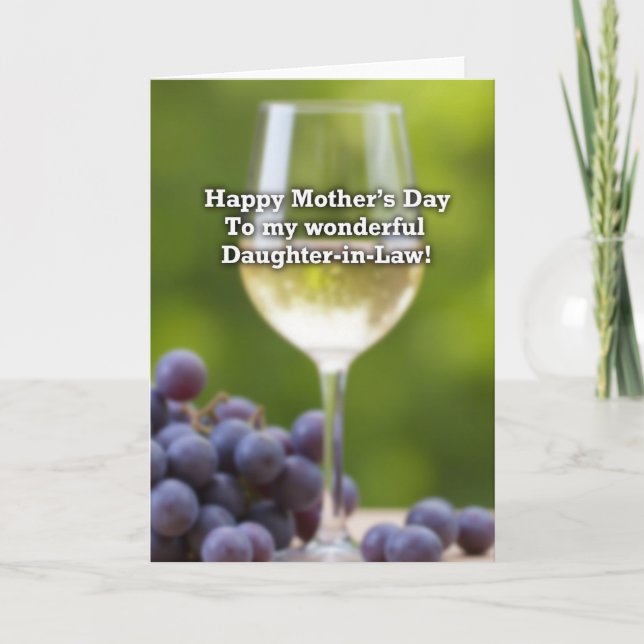 Tarjeta del Día de la Madre con Follaje Verde (Anverso)
