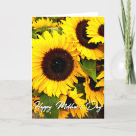 Tarjeta del Día de la Madre con foto de girasol