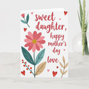 Tarjeta del Día de la Madre con Fresas de Rubí