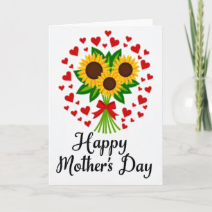 Tarjeta del Día de la Madre con Girasoles