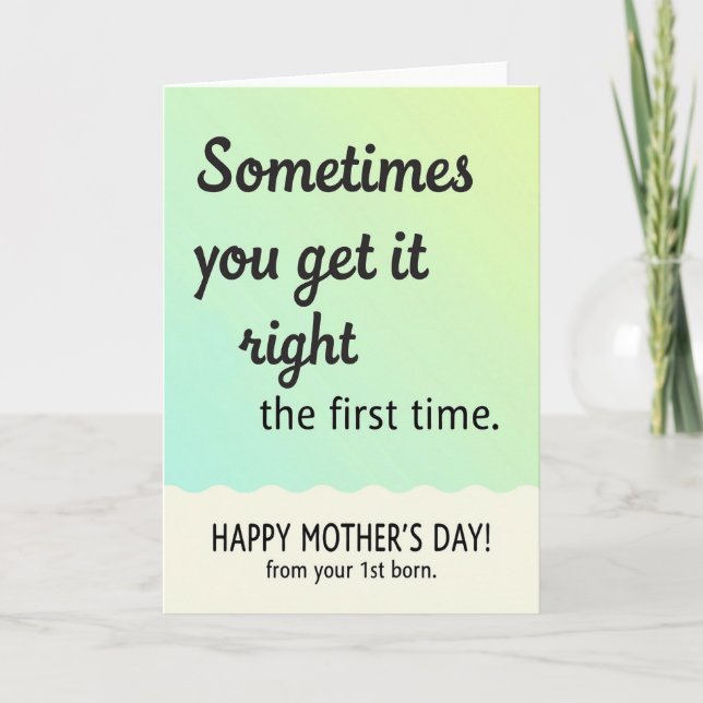 Tarjeta del Día de la Madre con gradiente (Anverso)