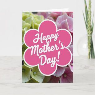 Tarjeta del Día de la Madre con Hortensias