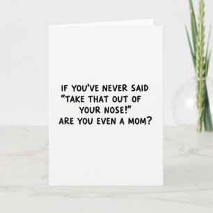 Tarjeta del Día de la Madre con Humor de Nariz