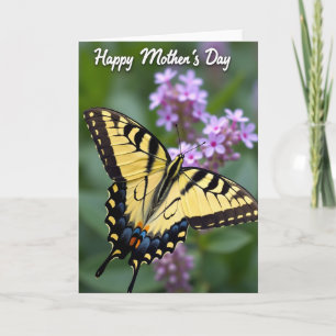 Tarjeta del Día de la Madre con insecto alado feli
