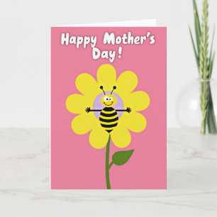 Tarjeta del Día de la Madre con Insecto Dulce