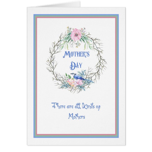 Tarjeta del Día de la Madre con Jay Azul (Frente)