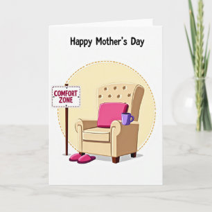 Tarjeta del Día de la Madre con Línea Discontinua