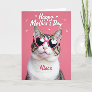 Tarjeta del Día de la Madre con lunares para sobri