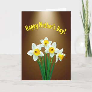 Tarjeta del Día de la Madre con Luz Dorada