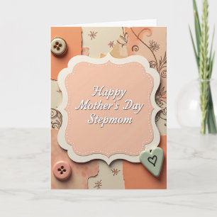 Tarjeta del Día de la Madre con Marco de Melocotón