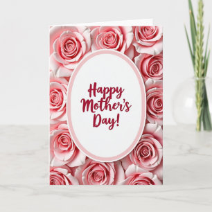 Tarjeta del Día de la Madre con Marco de Rosas